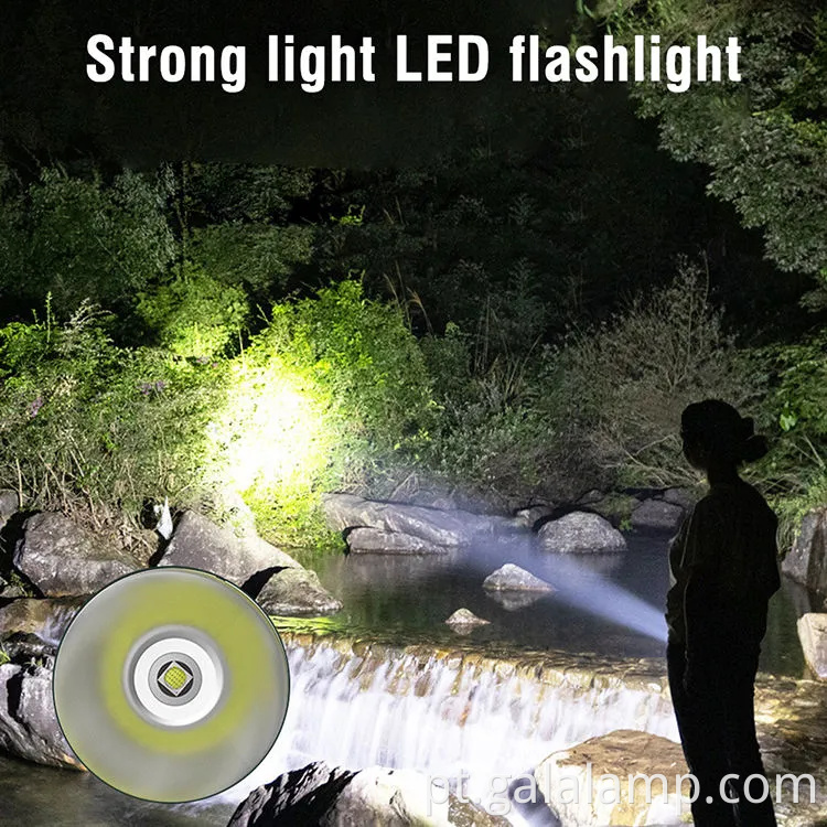 Lanterna LED recarregável ultra brilhante para aventuras ao ar livre